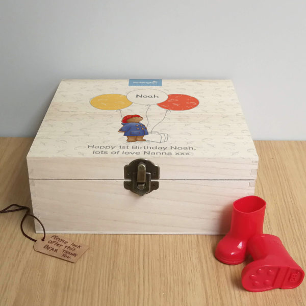 Paddington Bear Balloon Hinged Memory box - Image 6