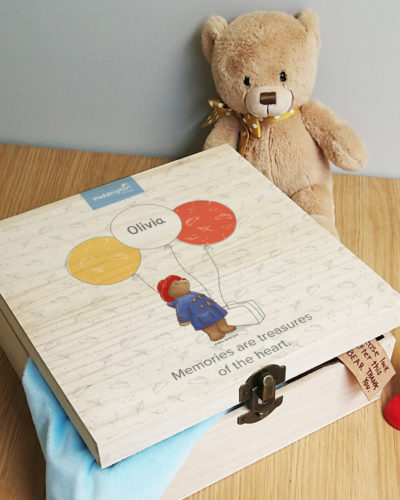 Paddington Bear Balloon Hinged Memory box