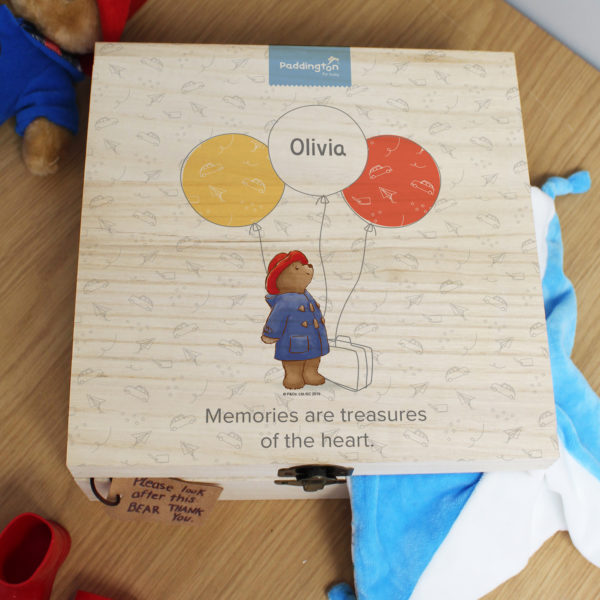 Paddington Bear Balloon Hinged Memory box - Image 8