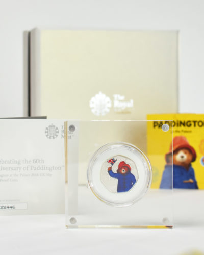 Silver Proof Paddington 50p in a deluxe personalised gift box