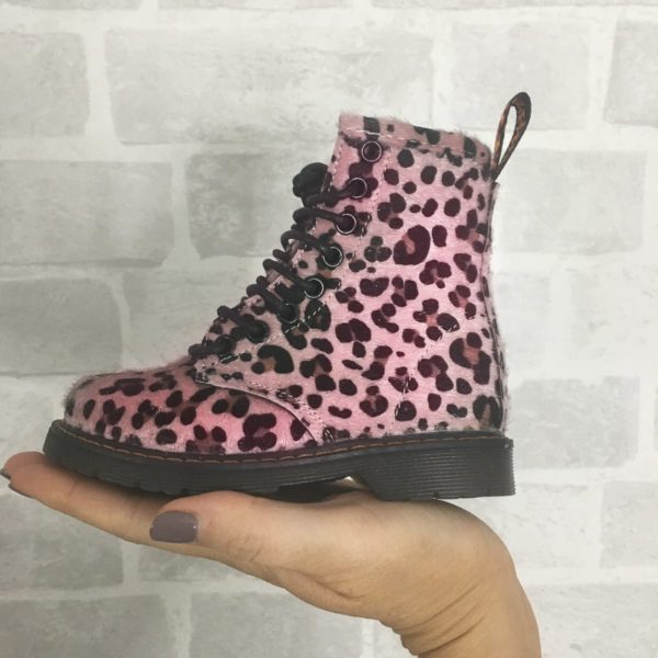 Itty Bitty Pink Leopard Print Betty Boots