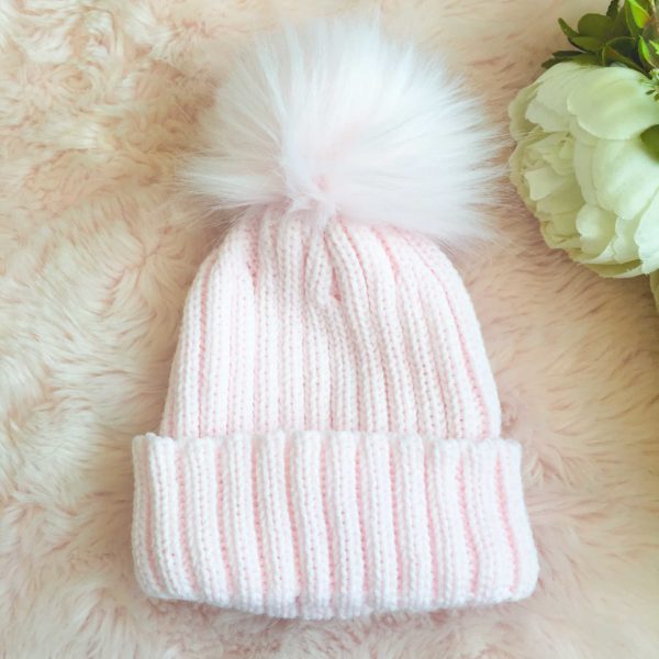 Itty Bitty Princess Pink Pom Pom Beanie Hat