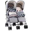 Samantha Faiers MB22 Grey Melange Double Stroller with reversible