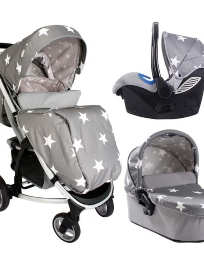 My Babiie Billie Faiers MB200+ Grey Stars Travel System