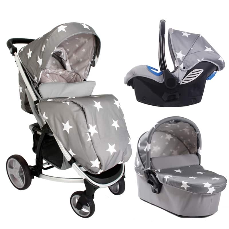 my babiie pink stars travel system