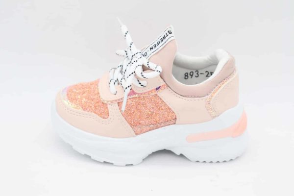 Itty Bitty Rose Gold Triple Sparkle Trainers | Itty Bitty