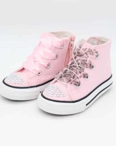 Itty Bitty Pink Fashion Diamante Hi Tops