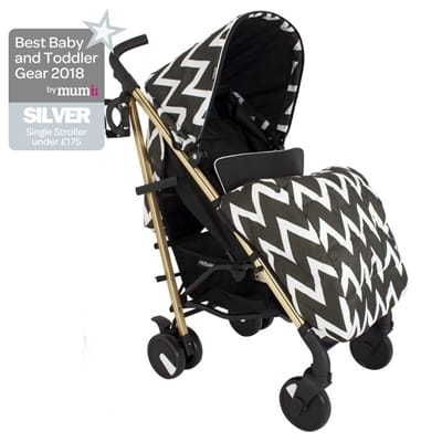 my babiie pink chevron stroller