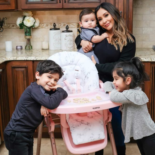 Snooki MAWMA Rose Gold Marble Premium Highchair