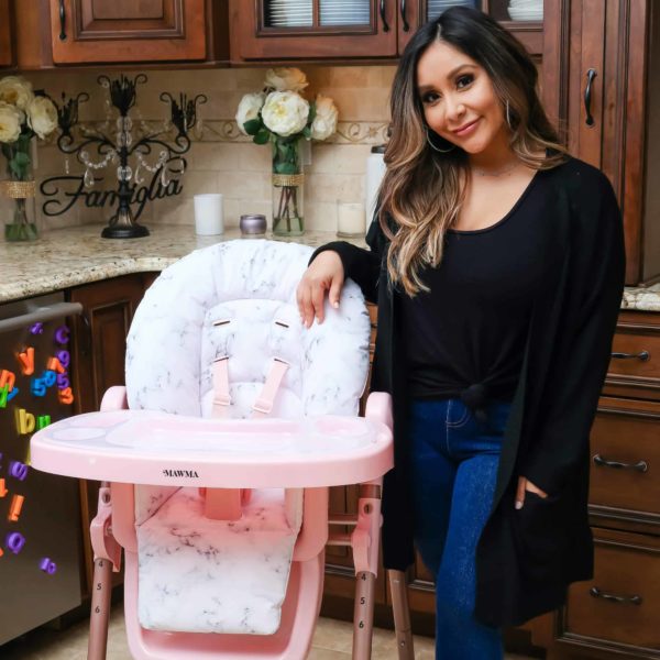 Snooki MAWMA Rose Gold Marble Premium Highchair