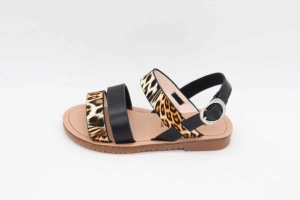 Leopard Print Black Fashion Sandals