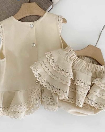 Itty Bitty Lace Ruffle Set