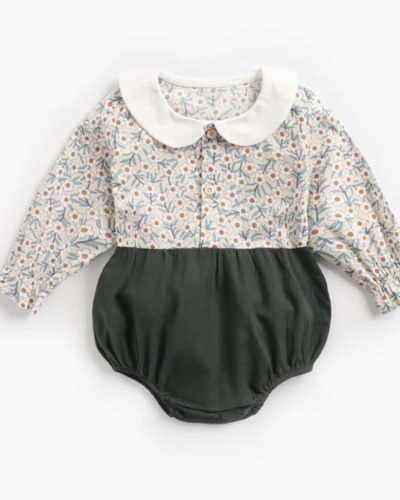 Itty Bitty Long Sleeve Ditsy Floral Romper