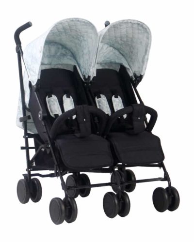 Snooki Double Twin Stroller with reversible seat liners