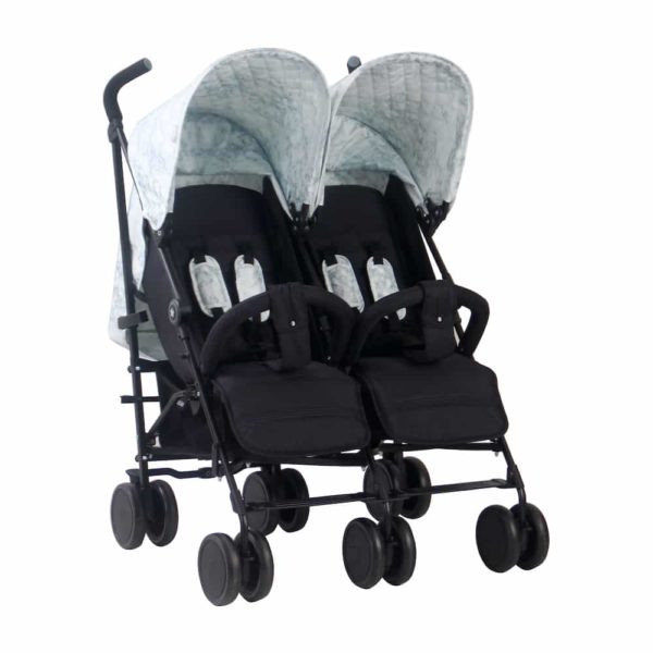 Snooki Double Twin Stroller with reversible seat liners