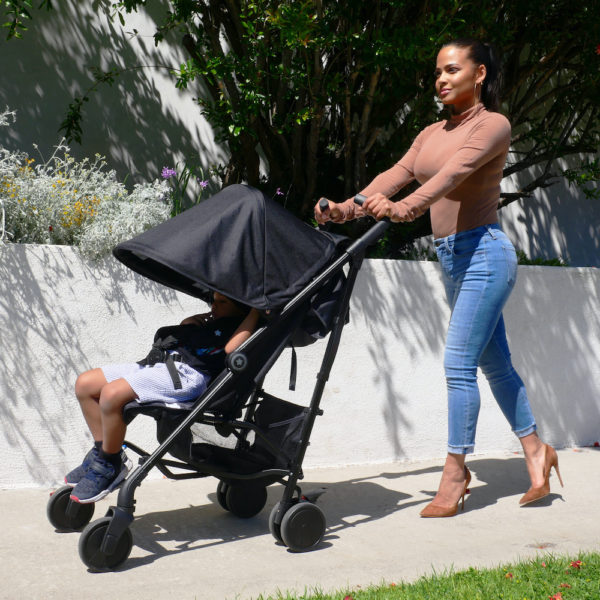 Christina Milian AMPM MB51 Charcoal Stripes Rose Gold Stroller