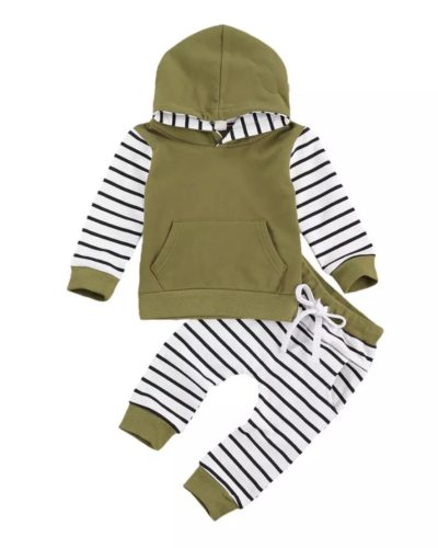 Itty Bitty Khaki & Stripe Tracksuit