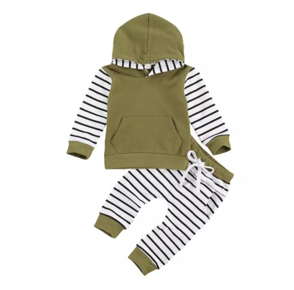Itty Bitty Khaki & Stripe Tracksuit