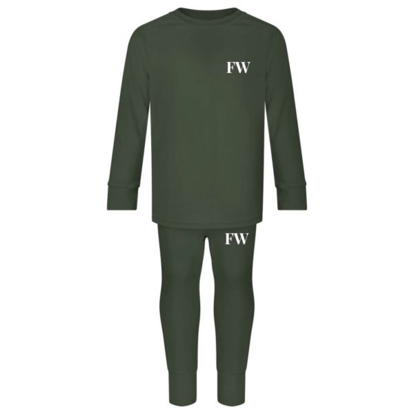 Itty Bitty Khaki Green Personalised Initials Lounge Set