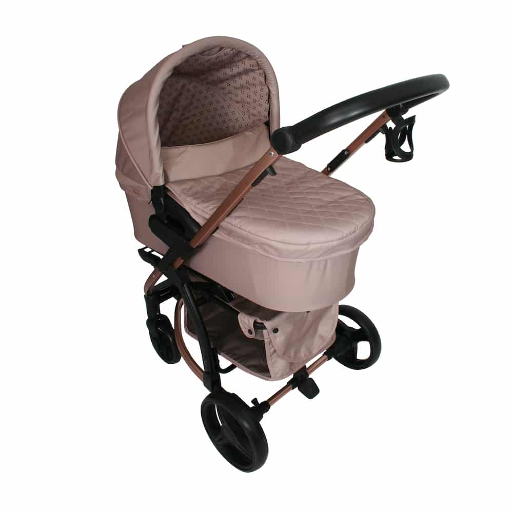 Sam Faiers MB200 Mocha Monogram Print Travel System Itty Bitty