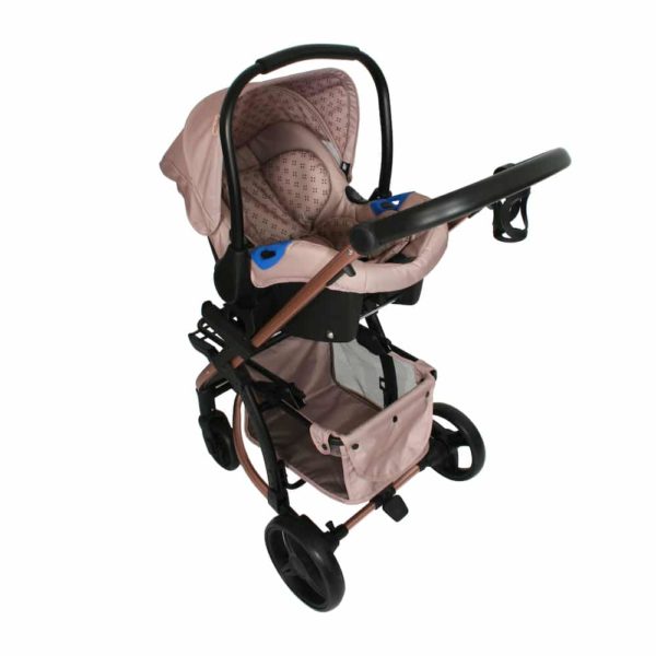 Sam Faiers MB200+ Mocha Monogram Print Travel System