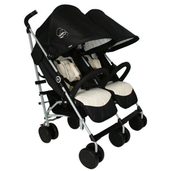 Billie Faiers MB22 Black and Cream Double Stroller