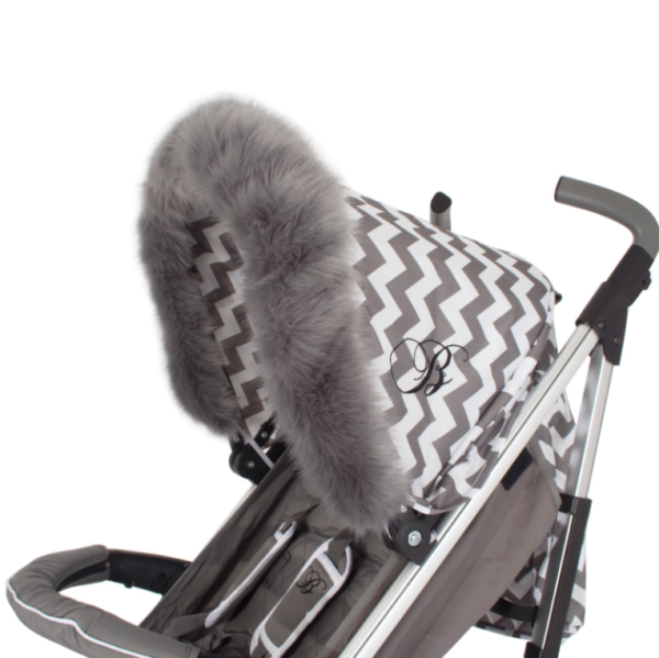 My Babiie Grey Fur Hood