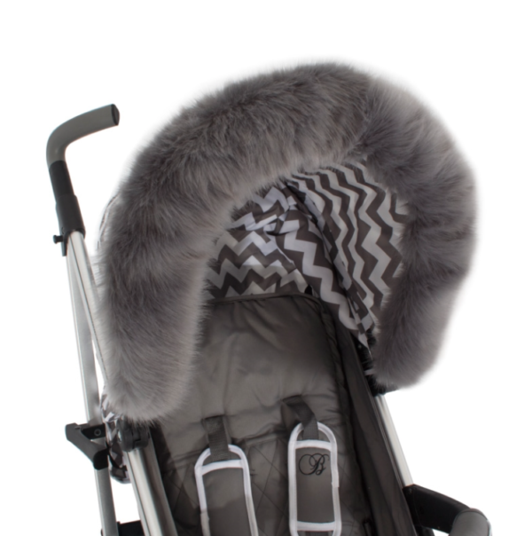 My Babiie Grey Fur Hood - Image 2