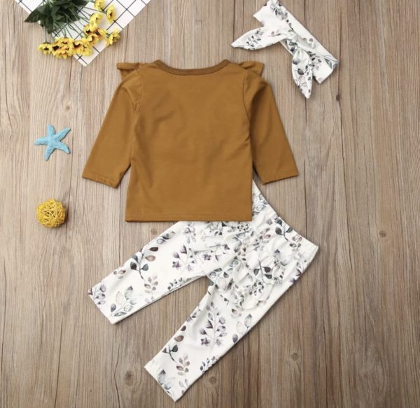 Itty Bitty Leaf Legging & Frill Top Headband Set - Image 6