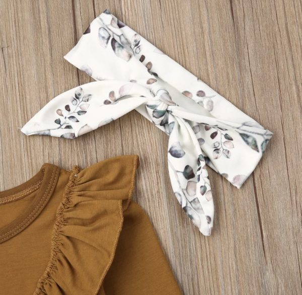 Itty Bitty Leaf Legging & Frill Top Headband Set - Image 5