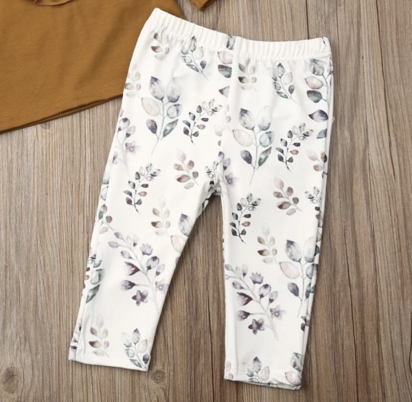 Itty Bitty Leaf Legging & Frill Top Headband Set - Image 4