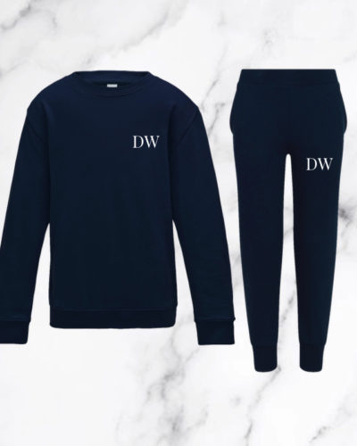 Itty Bitty French Navy Personalised Initials Tracksuit New