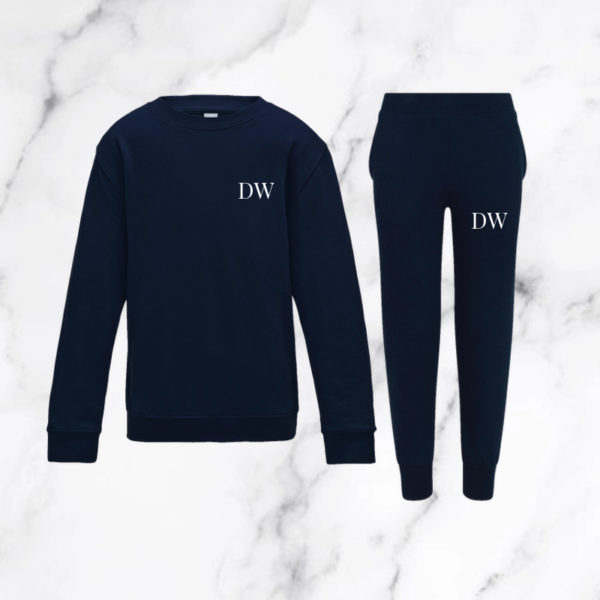 Itty Bitty French Navy Personalised Initials Tracksuit New