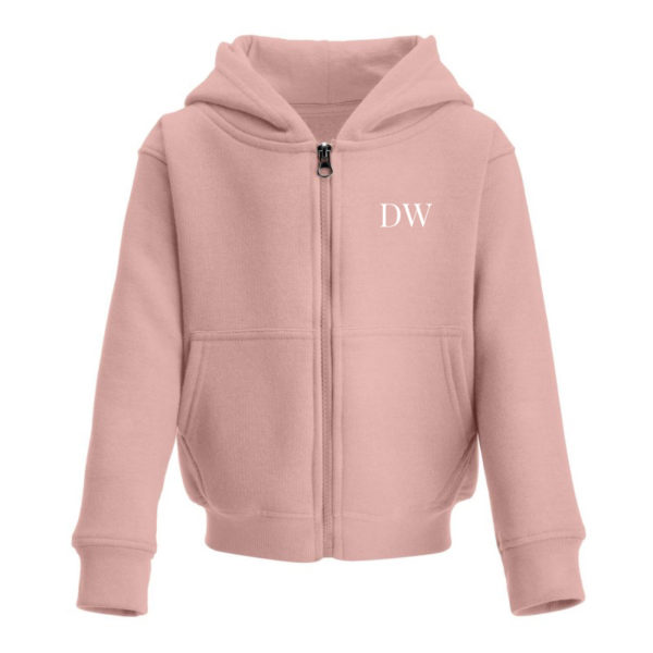 Itty Bitty Limited Edition Girls Pink & Rose Gold Sparkle Personalised Zip Up Hooded Tracksuit