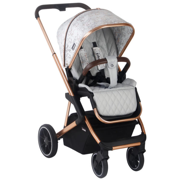 Dani Dyer Rose Gold Marble Travel System