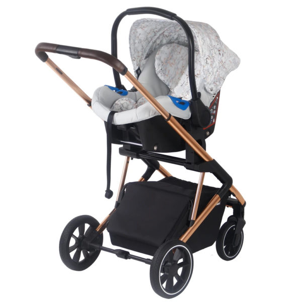 Dani Dyer Rose Gold Marble Travel System