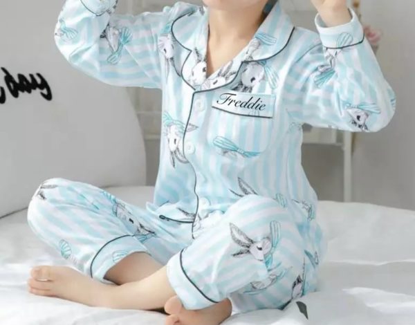 Itty Bitty Easter Blue Rabbit Personalised  PJ's