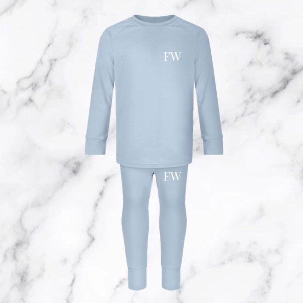 Itty Bitty Dusty Blue Personalised Initials Lounge Set