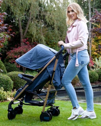 Billie Faiers Rose Gold & Navy Lightweight Stroller