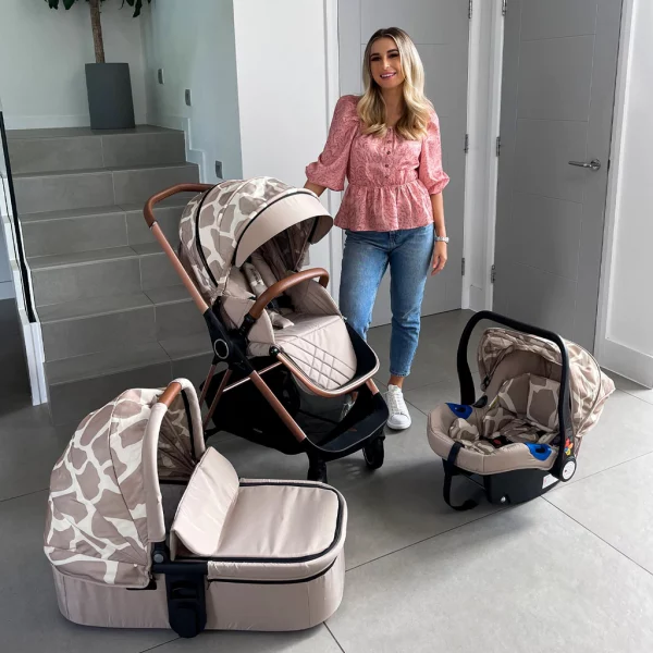 Dani Dyer Rose Gold Giraffe Travel System