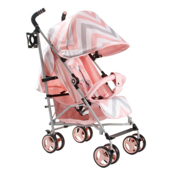 Designed in collaboration with Billie Faiers as part of her “Signature Range”, our trend-setting pink chevron lightweight stroller was created so you and your little can stroll together in style. Stroll, fold, stow, and go. With the My Babiie MB02 Lightweight stroller range, we make it easy for modern parents