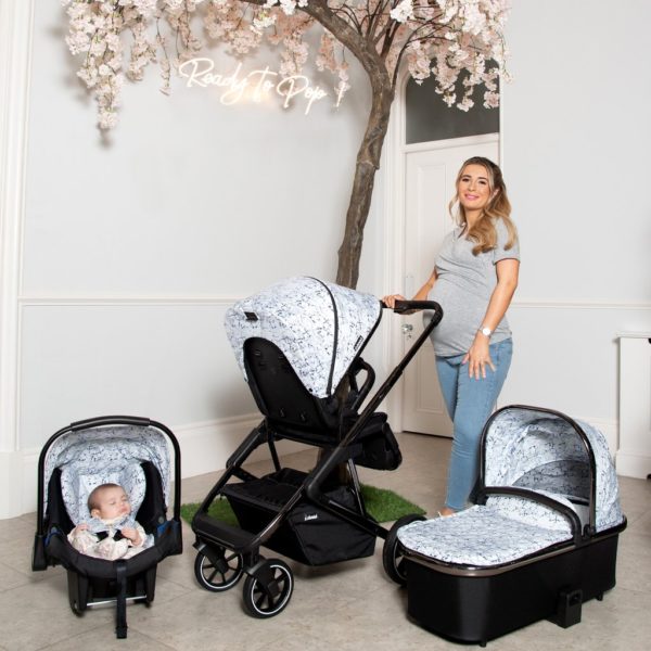 Dani Dyer Metallic Navy Marble Belgravia Travel System