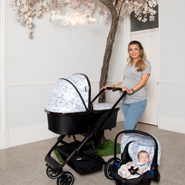 Dani Dyer Metallic Navy Marble Belgravia Travel System