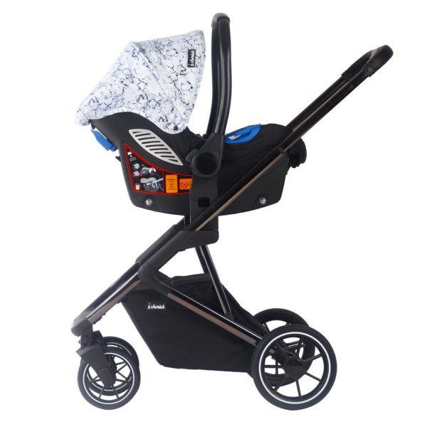 Dani Dyer Metallic Navy Marble Belgravia Travel System