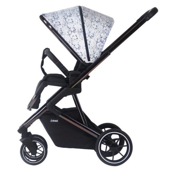 Dani Dyer Metallic Navy Marble Belgravia Travel System