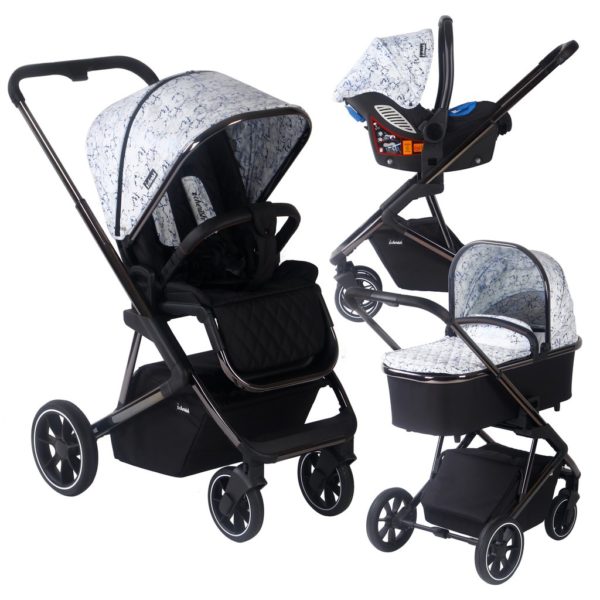 Dani Dyer Metallic Navy Marble Belgravia Travel System