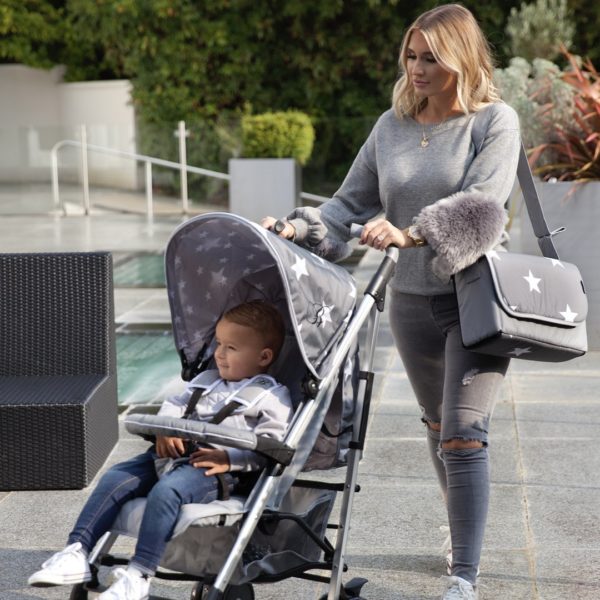 Billie Faiers MB51 Grey Stars Lightweight Stroller