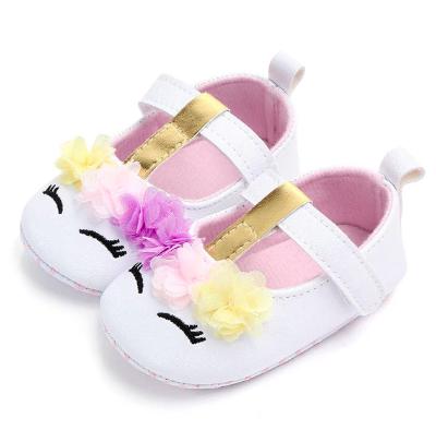 Itty Bitty White Unicorn Soft Sole Shoes