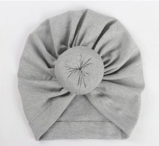 Itty Bitty Grey Baby Head Wrap