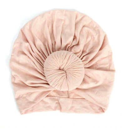 Itty Bitty Beige Baby Head Wrap